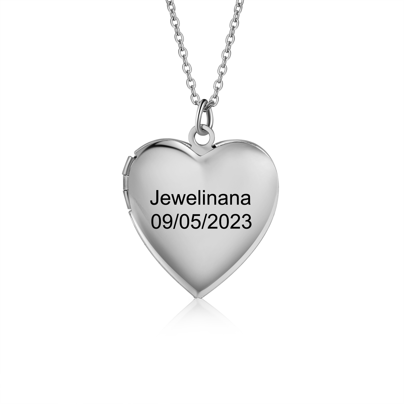 Personalisierte 2 Fotos & Name & Datum Herz-Foto Halskette & Text & Foto Herrenarmband & Geschenkbox Set für Paar