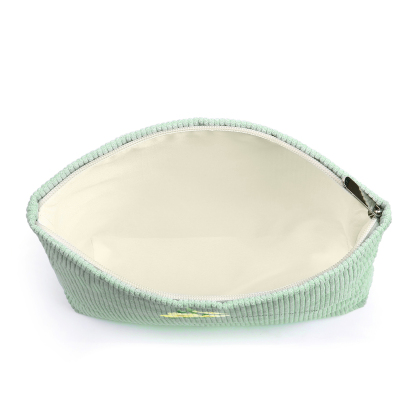 Personalisierter 1 Name & Geburtsblume Kord Schminktasche in 4 Farben