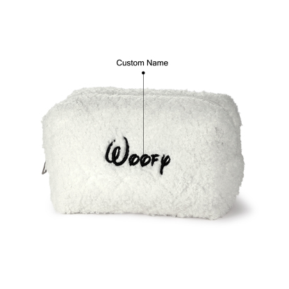 Personalisierter 1 Name Plüsch tragbar Schminktasche
