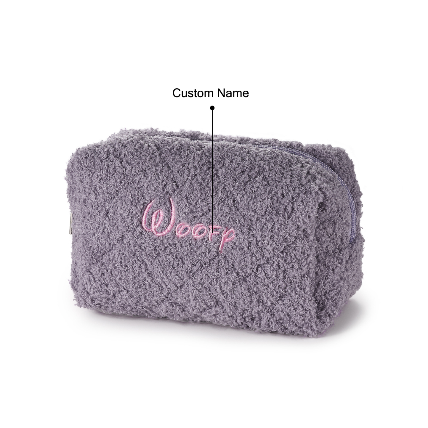 Personalisierter 1 Name Plüsch tragbar Schminktasche