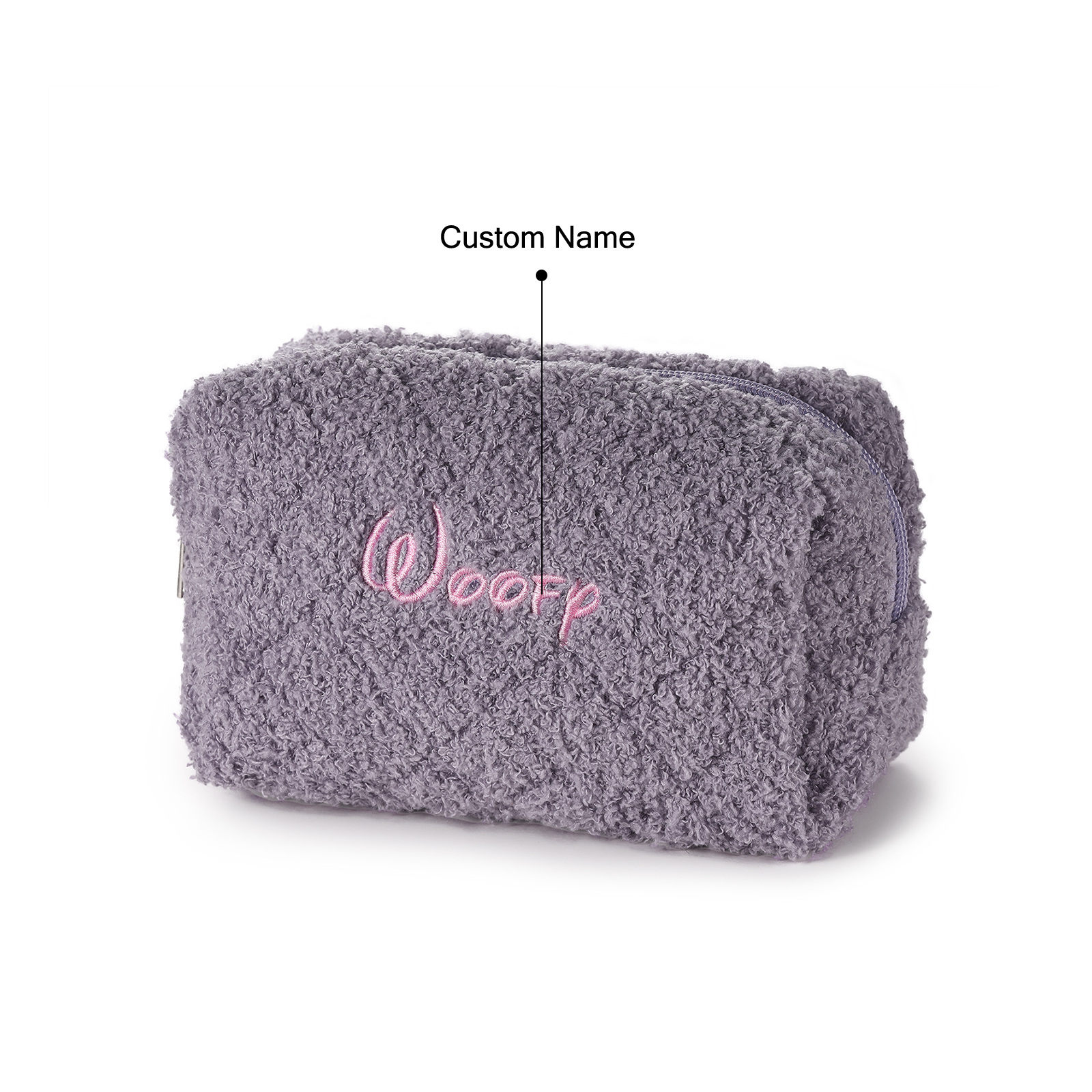 Personalisierter 1 Name Plüsch tragbar Schminktasche