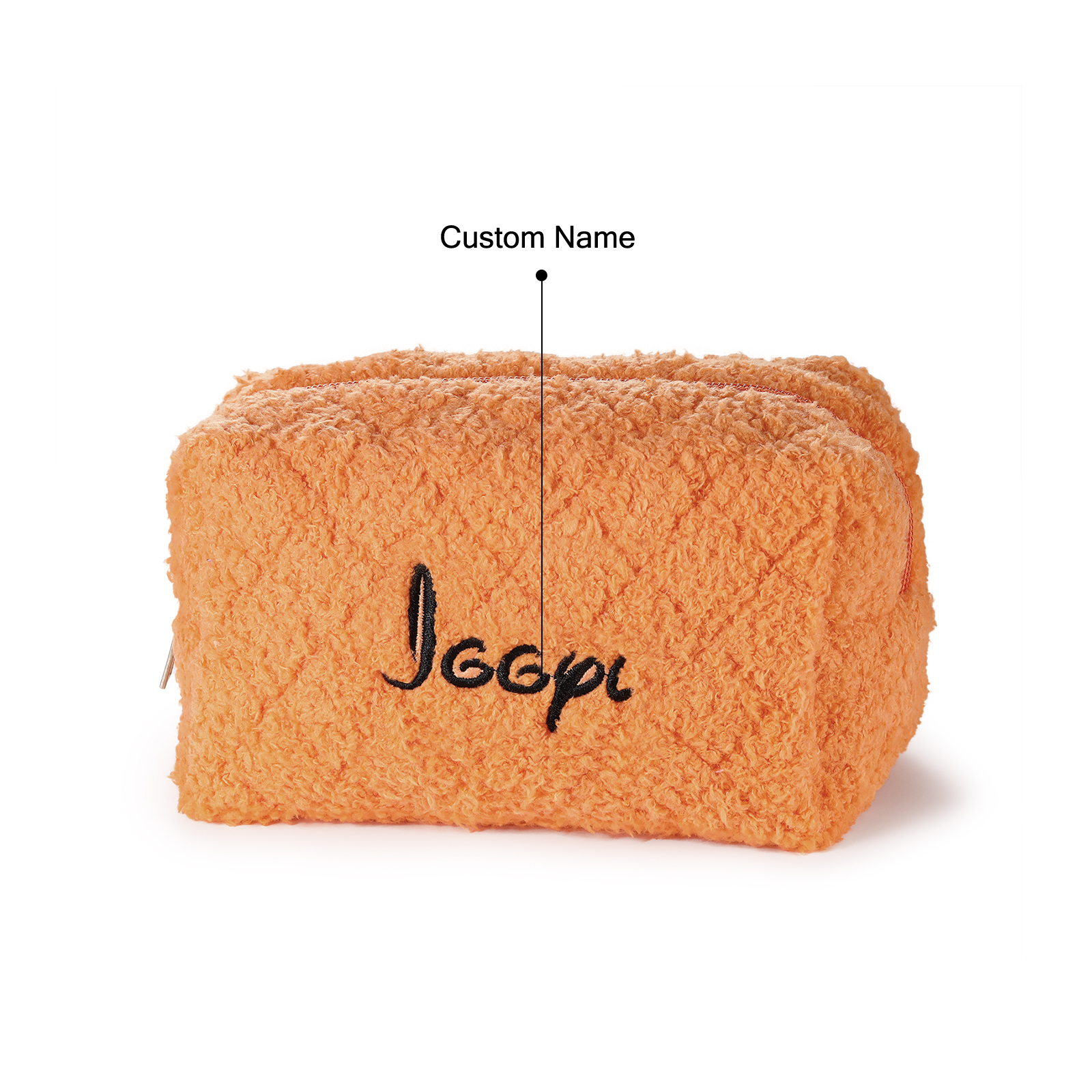 Personalisierter 1 Name Plüsch tragbar Schminktasche