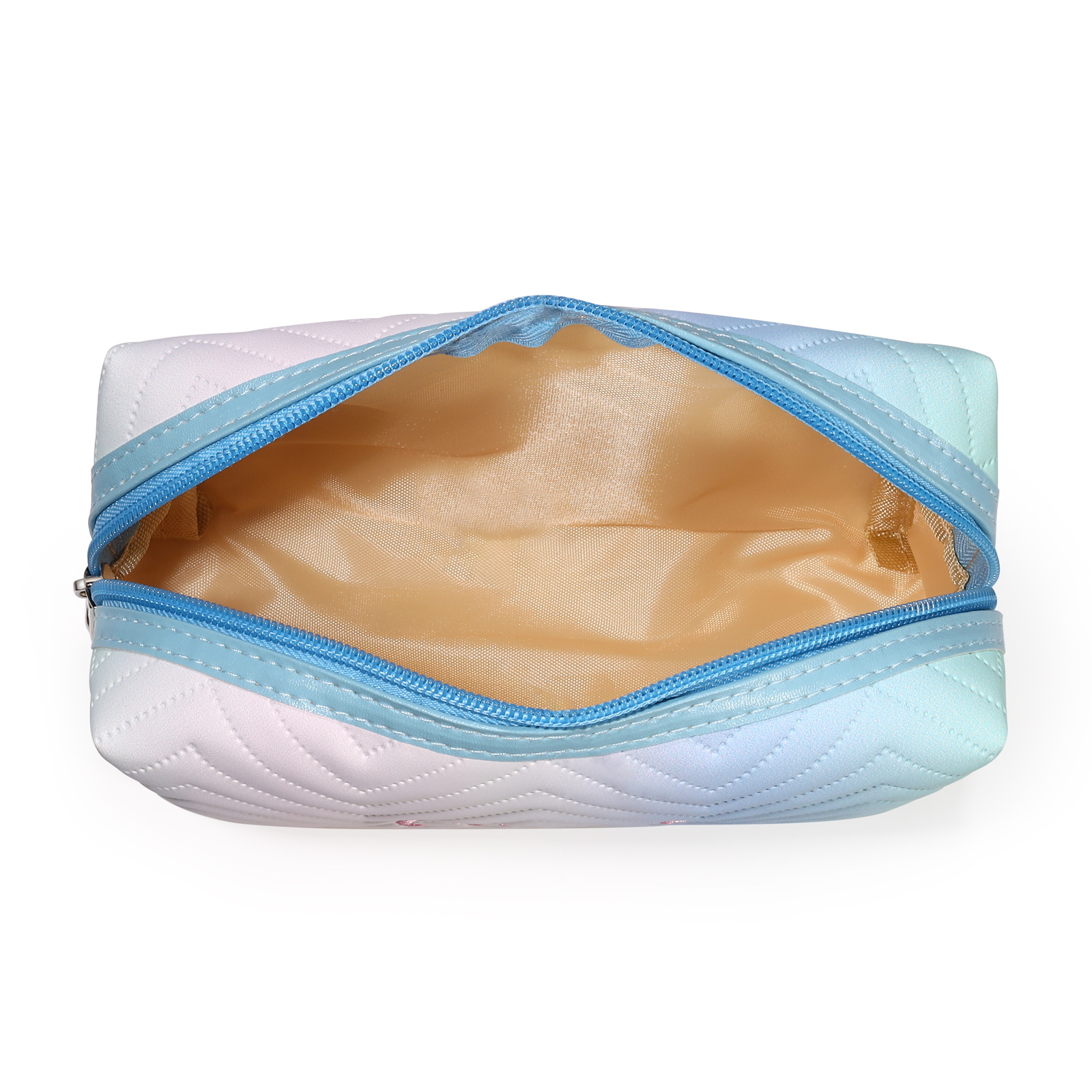 Personalisierbarer 1 Name PU-Leder bunte Kosmetiktasche - Tragbar Schminktasche