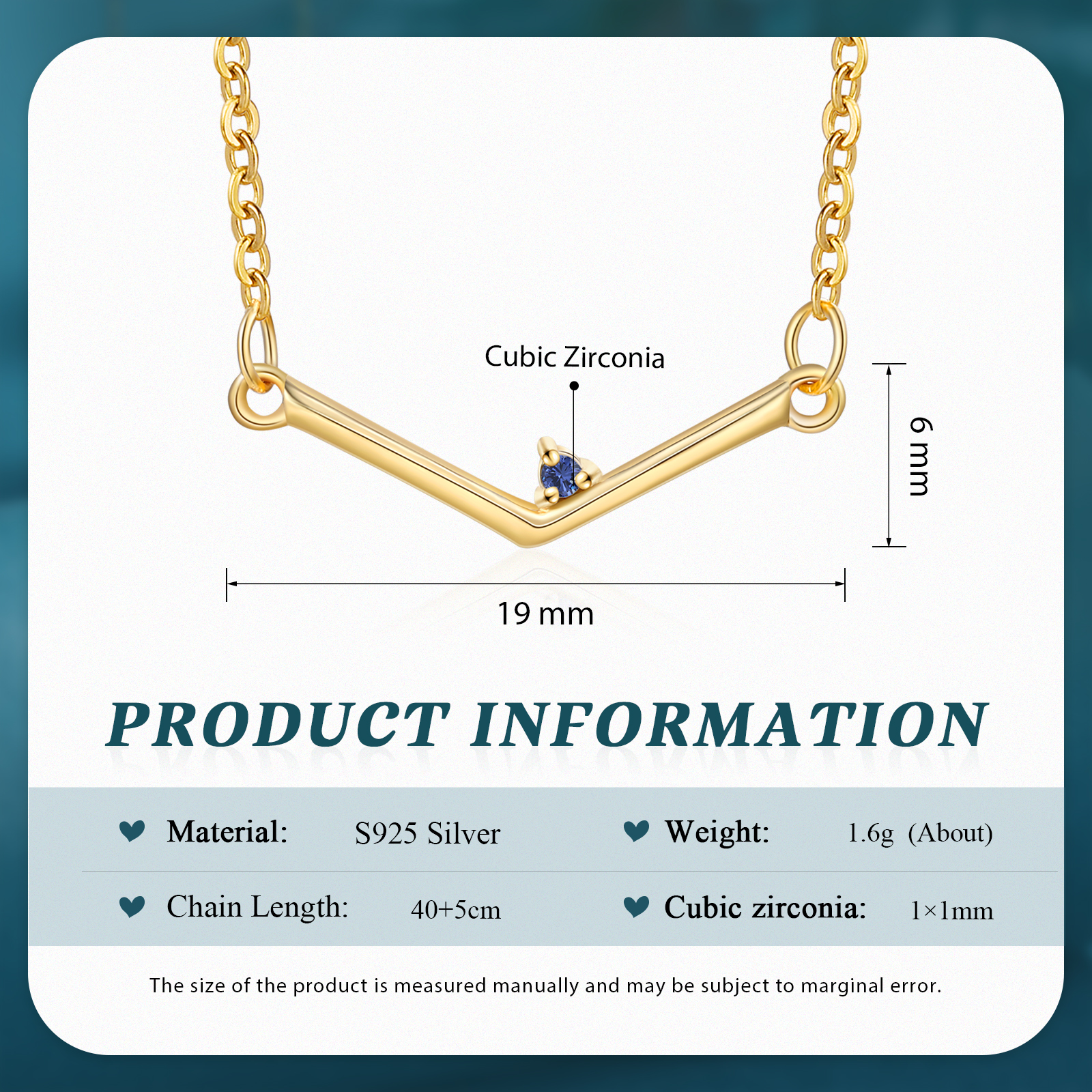 Personalisierte mit Geburtsstein 925 Sterling Silber Halskette