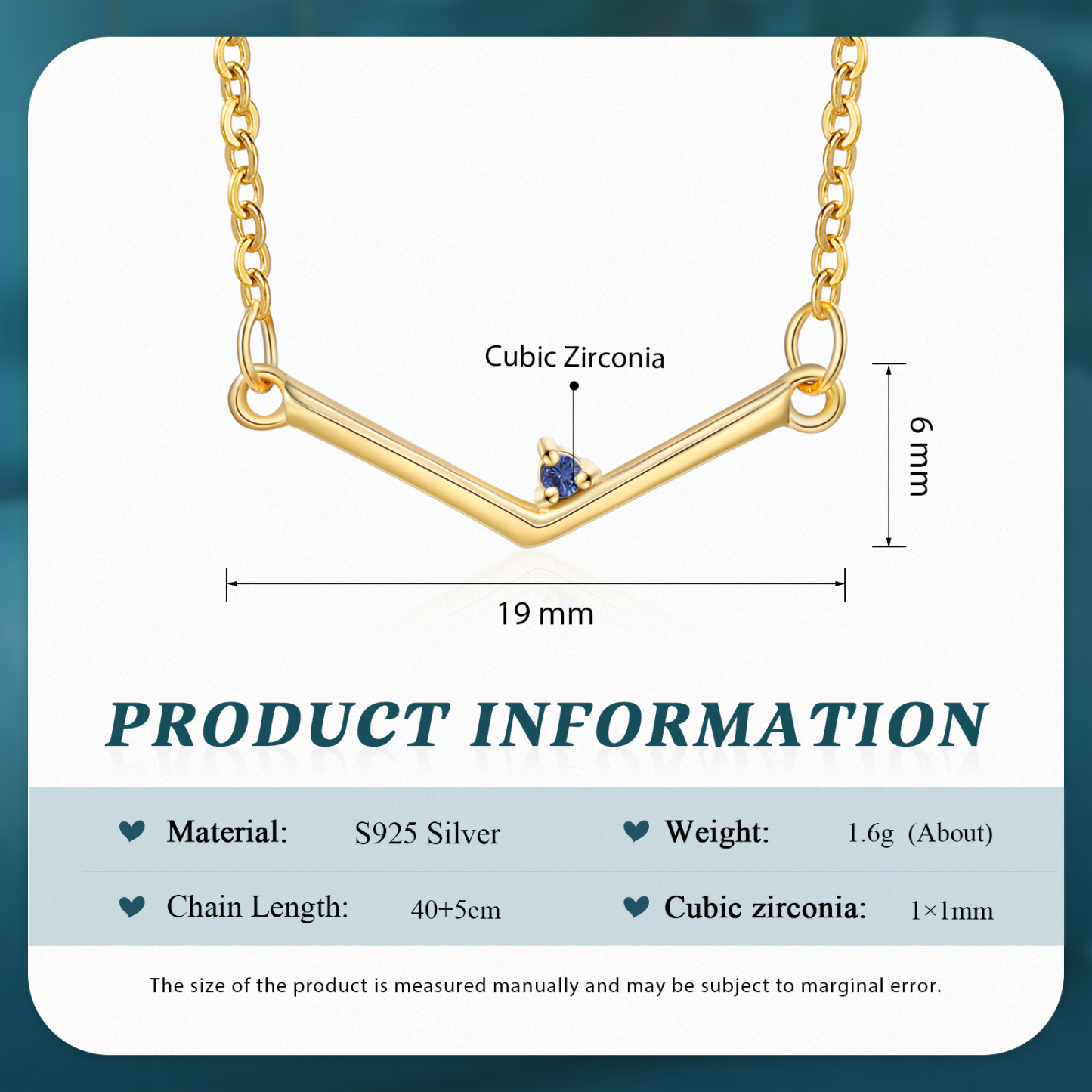 Personalisierte mit Geburtsstein 925 Sterling Silber Halskette