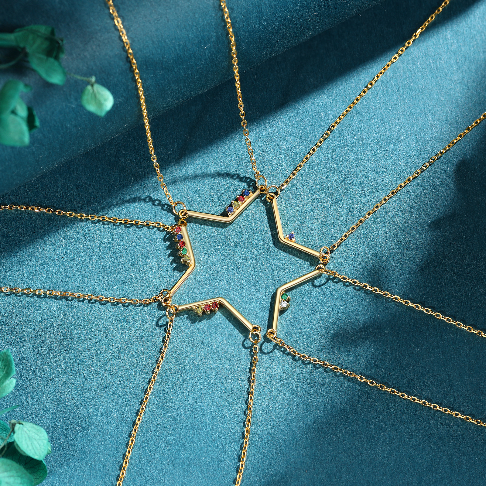 Personalisierte mit Geburtsstein 925 Sterling Silber Halskette