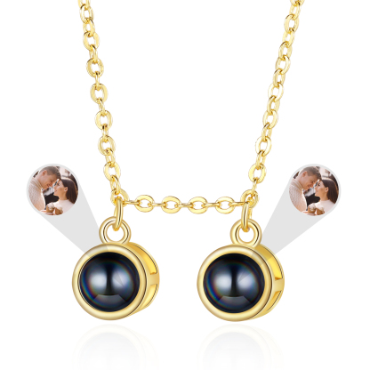 Kreativer personalisierter mit1 Foto Projektion Halskette – Persönliche Erinnerungen immer dabei