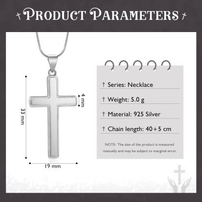 925 Sterling Silber An Unseren Sohn von Mama & Papa  Kommunion Kreuz Halskette - Geschenk mit Nachrichtenkarte