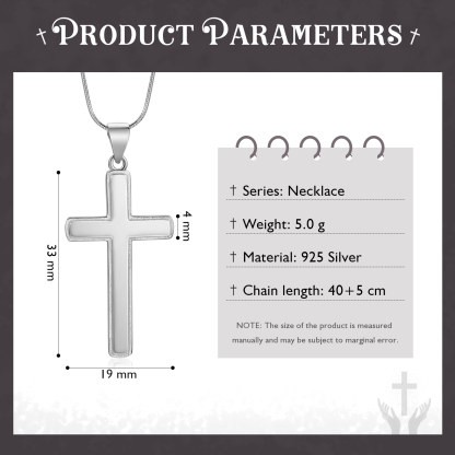 925 Sterling Silber Kreuz Halskette-An Meinen Bruder-Geschenk mit Nachrichtenkart