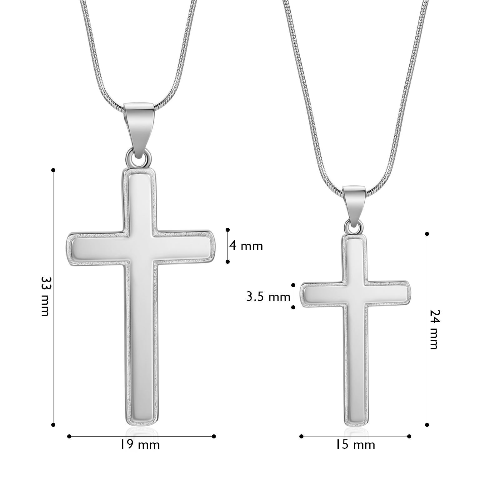 925 Sterling Silber An Unseren Sohn von Mama & Papa  Kommunion Kreuz Halskette - Geschenk mit Nachrichtenkarte