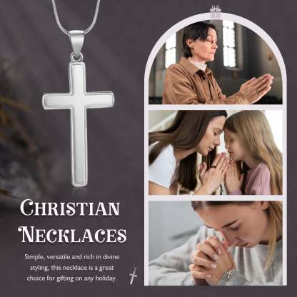 925 Sterling Silber An Unseren Sohn von Mama & Papa  Kommunion Kreuz Halskette - Geschenk mit Nachrichtenkarte