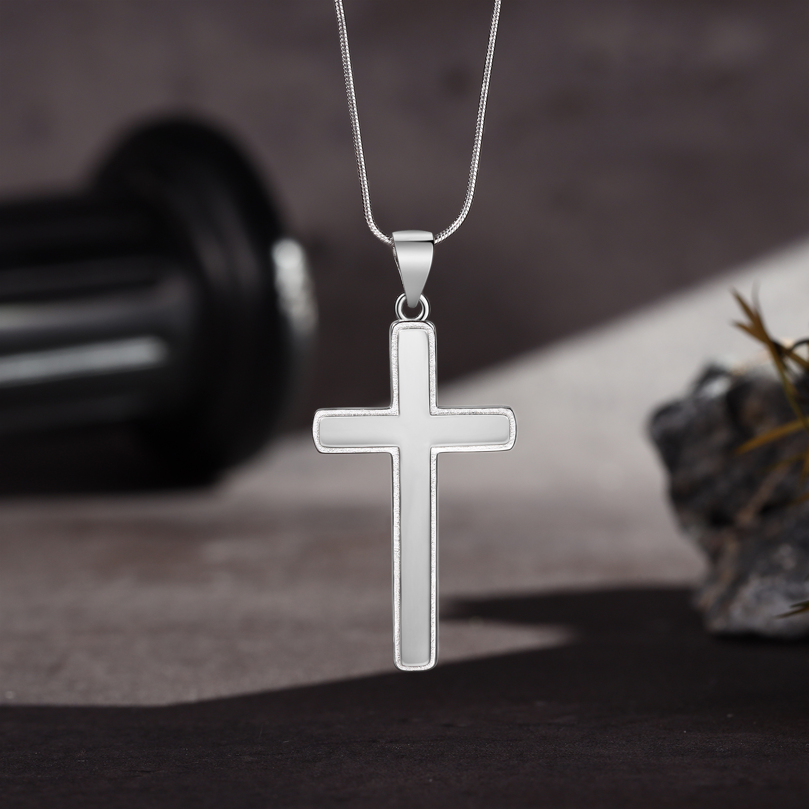 925 Sterling Silber Kreuz Halskette-An Meinen Bruder-Geschenk mit Nachrichtenkart