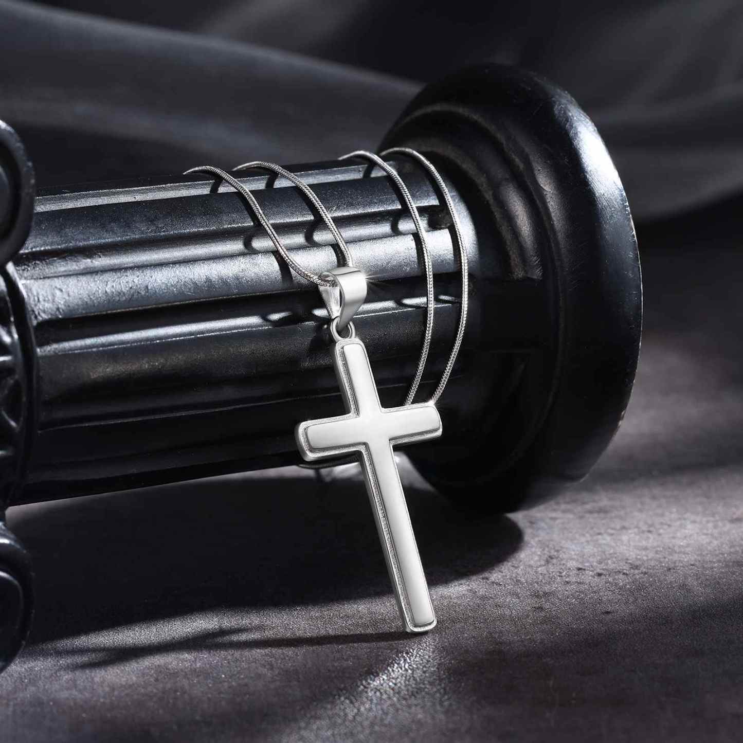 925 Sterling Silber An Unseren Sohn von Mama & Papa  Kommunion Kreuz Halskette - Geschenk mit Nachrichtenkarte