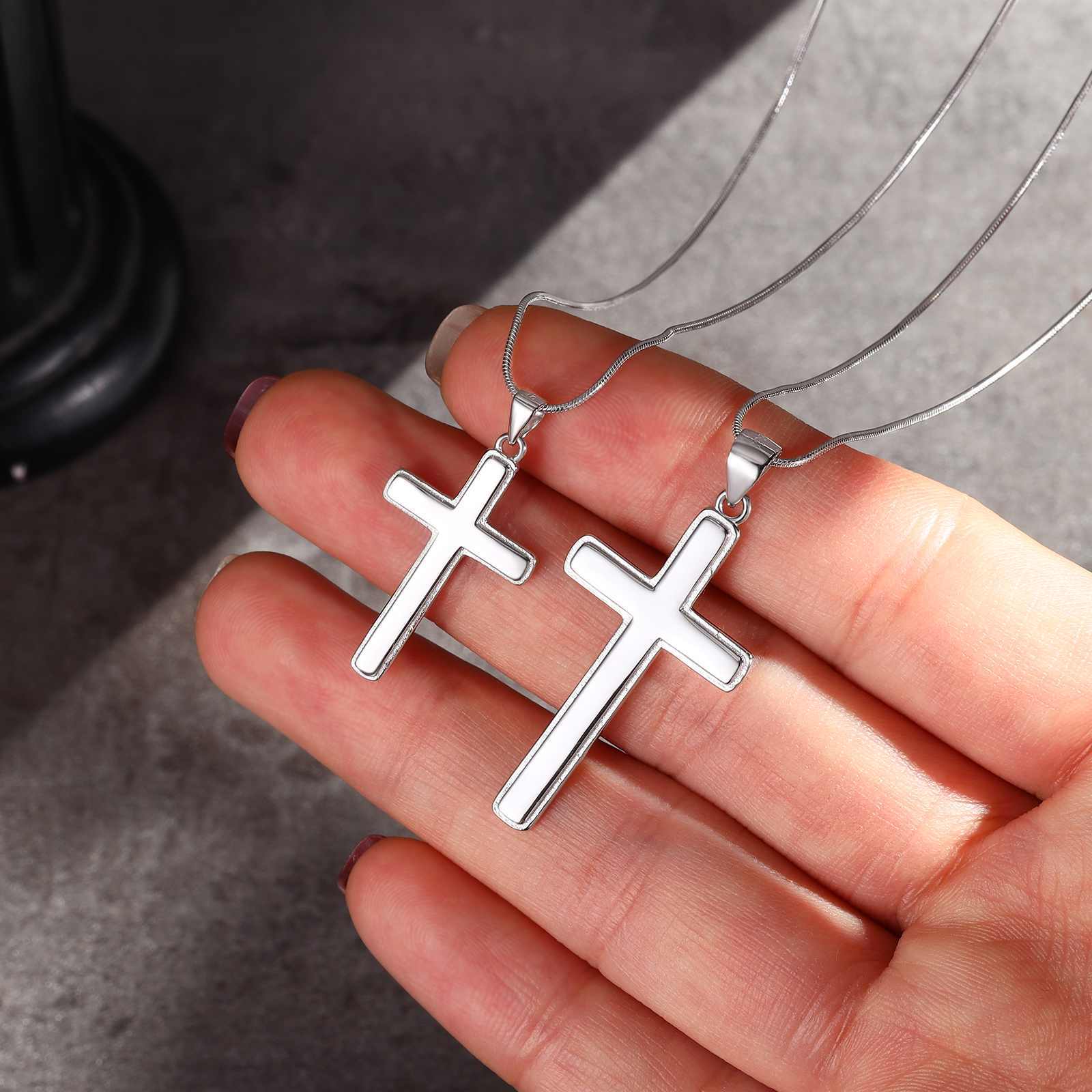 925 Sterling Silber An Unseren Sohn von Mama & Papa  Kommunion Kreuz Halskette - Geschenk mit Nachrichtenkarte