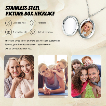 Personalisierbares Foto & Name & Text & Jahr Trauer Edelstahl Halskette