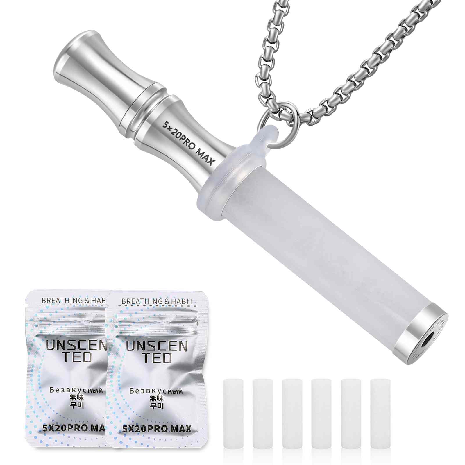 Atemtrainer-Anhänger für freies Atmen – Hilfsmittel zur Stresslinderung für Meditation, Geschenk für Sie | Kettenmachen