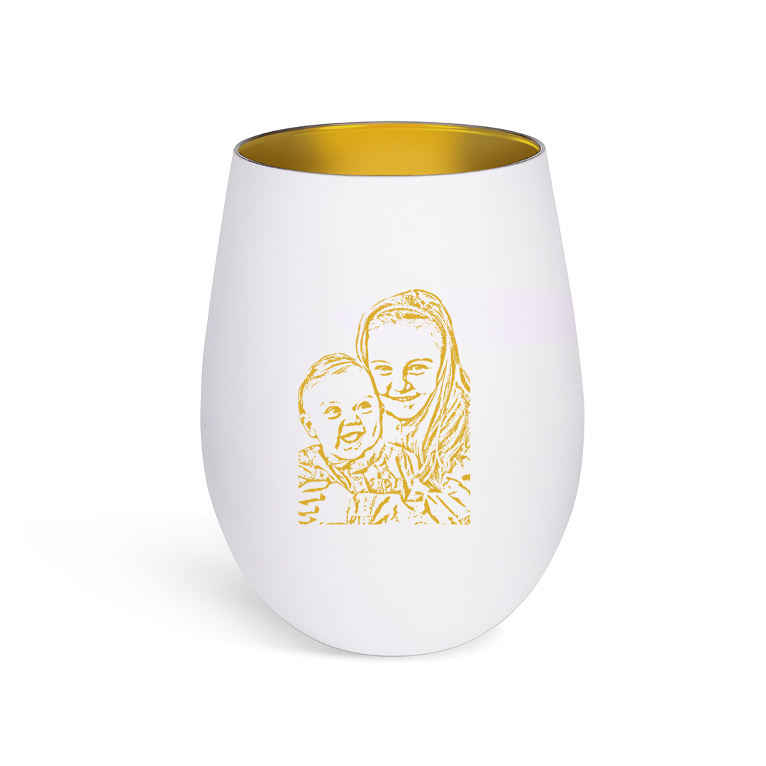 Personalisierter Kerzenhalter aus Glas mit Foto Geschenk für Mama
