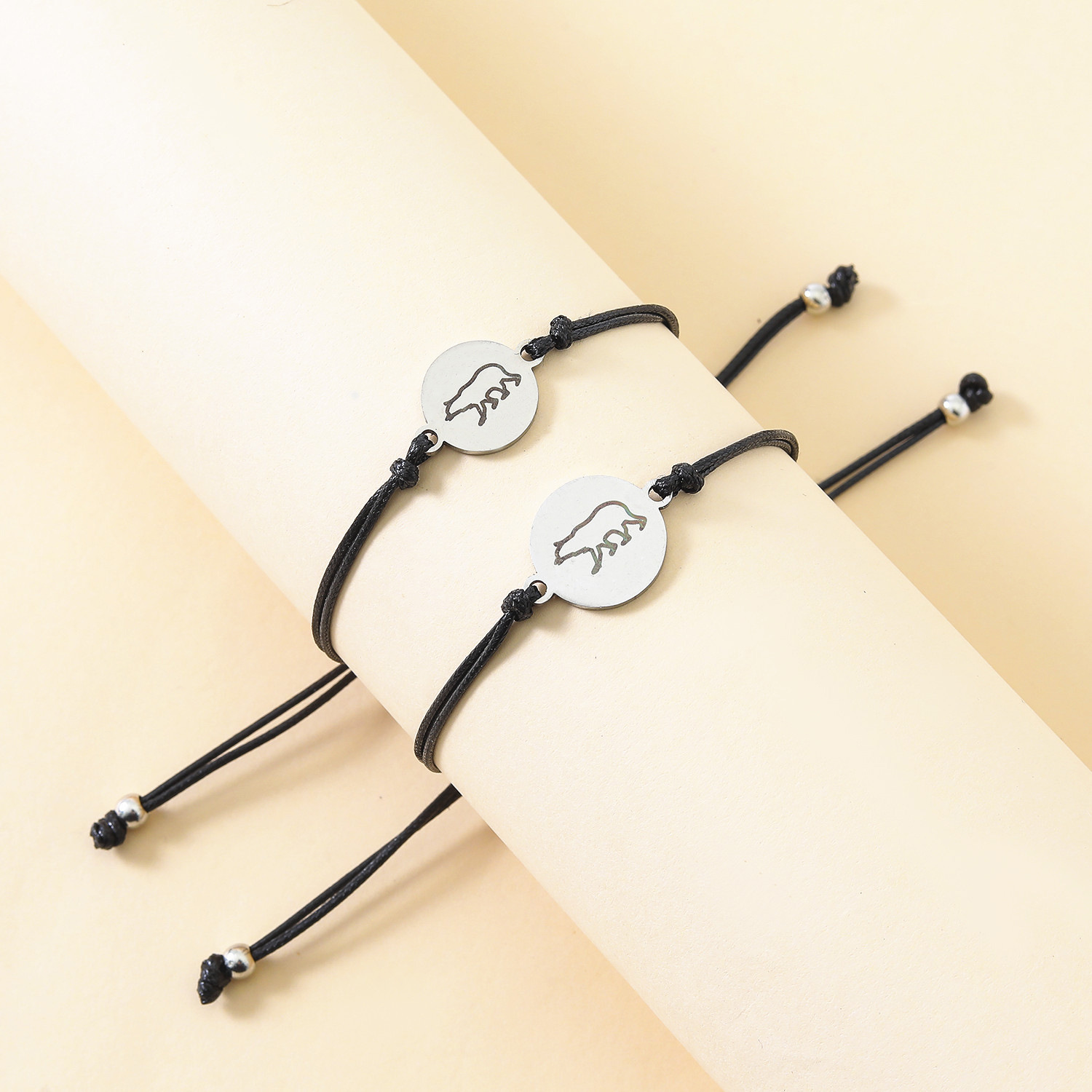 Bär Armbänder Set mit 2 Ketten Für das Schulkind Geschenk mit Nachrichtenkarte