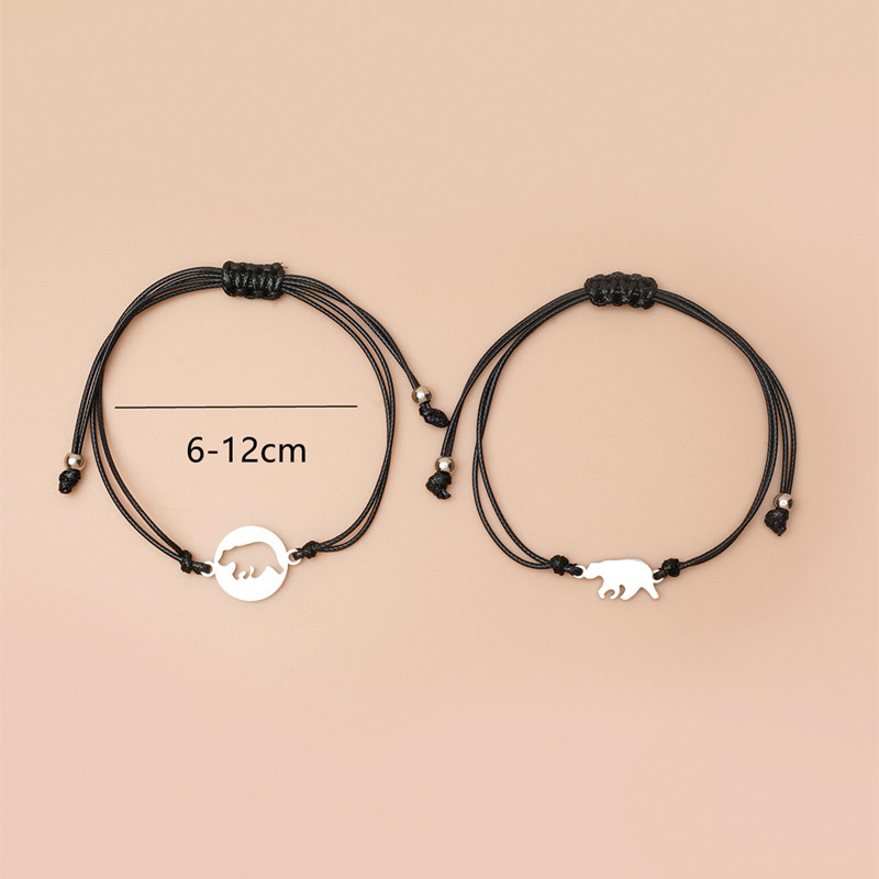 Bär Armbänder Set mit 2 Ketten Alles Gute yum neuen Schuljahr Glaube an dich slbst, strebe nach deinen Träumen Geschenk mit Nachrichtenkarte