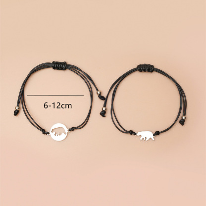 Bär Armbänder Set mit 2 Ketten Alles Gute yum neuen Schuljahr Glaube an dich slbst, strebe nach deinen Träumen Geschenk mit Nachrichtenkarte