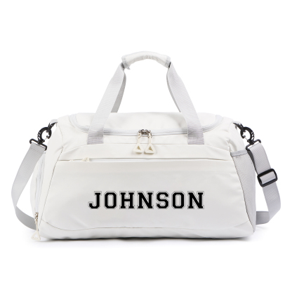Personalisierter 1 Namen Oxford-Stoff Reisetasche/Gymtasche – Vier Farben zur Auswahl
