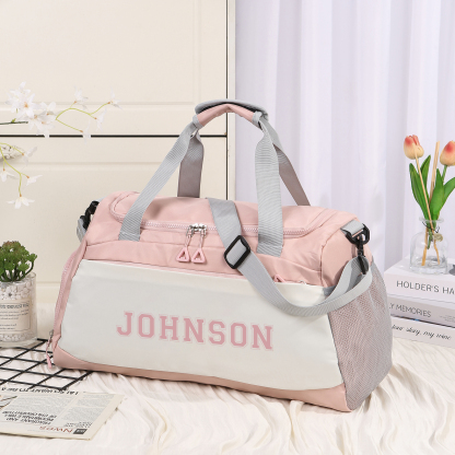 Personalisierter 1 Namen Oxford-Stoff Reisetasche/Gymtasche – Vier Farben zur Auswahl