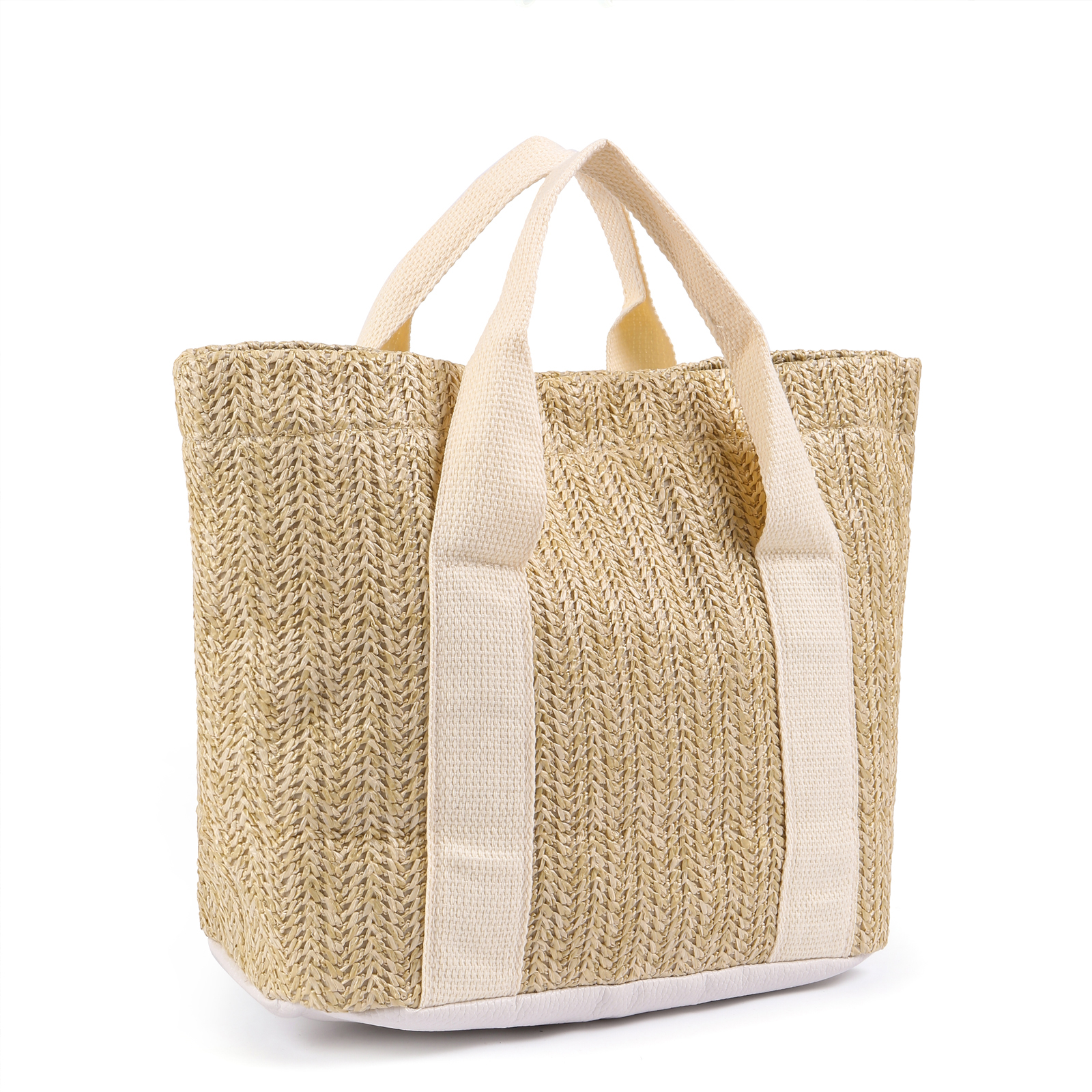 Personalisierbarer Name in 5 Stile Stroh Leinen Damen-Tasche