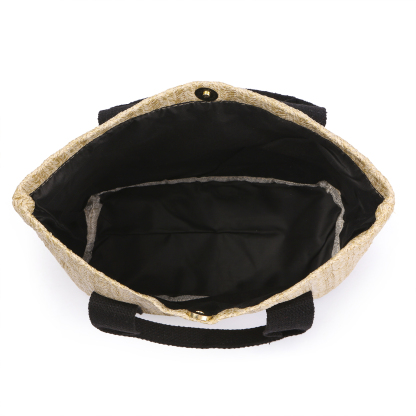 Personalisierbarer Name in 5 Stile Stroh Leinen Damen-Tasche