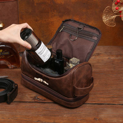 Personalisierter 2-6 Namen Kulturbeutel/Kosmetiktasche/Kulturtasche Herren, personalisiertes Geschenk-Bester Papa Aller Zeiten