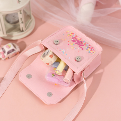 Personalisierter 1 Name in 5 Farben Mädchen Quaste PU Leder Umhängetasche in 3 Farben-Geschenk für Kinder