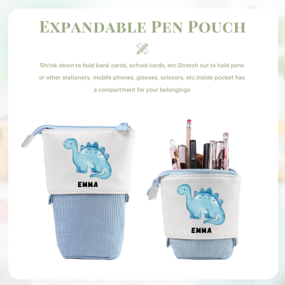 Schulanfang Geschenkset-Personalisierter Name & Datum Dino Emaille Tasse & Personalisierter Name Stifteetui & Diono Armband Set - Geschenk für Schulkind mit Geschenk Box