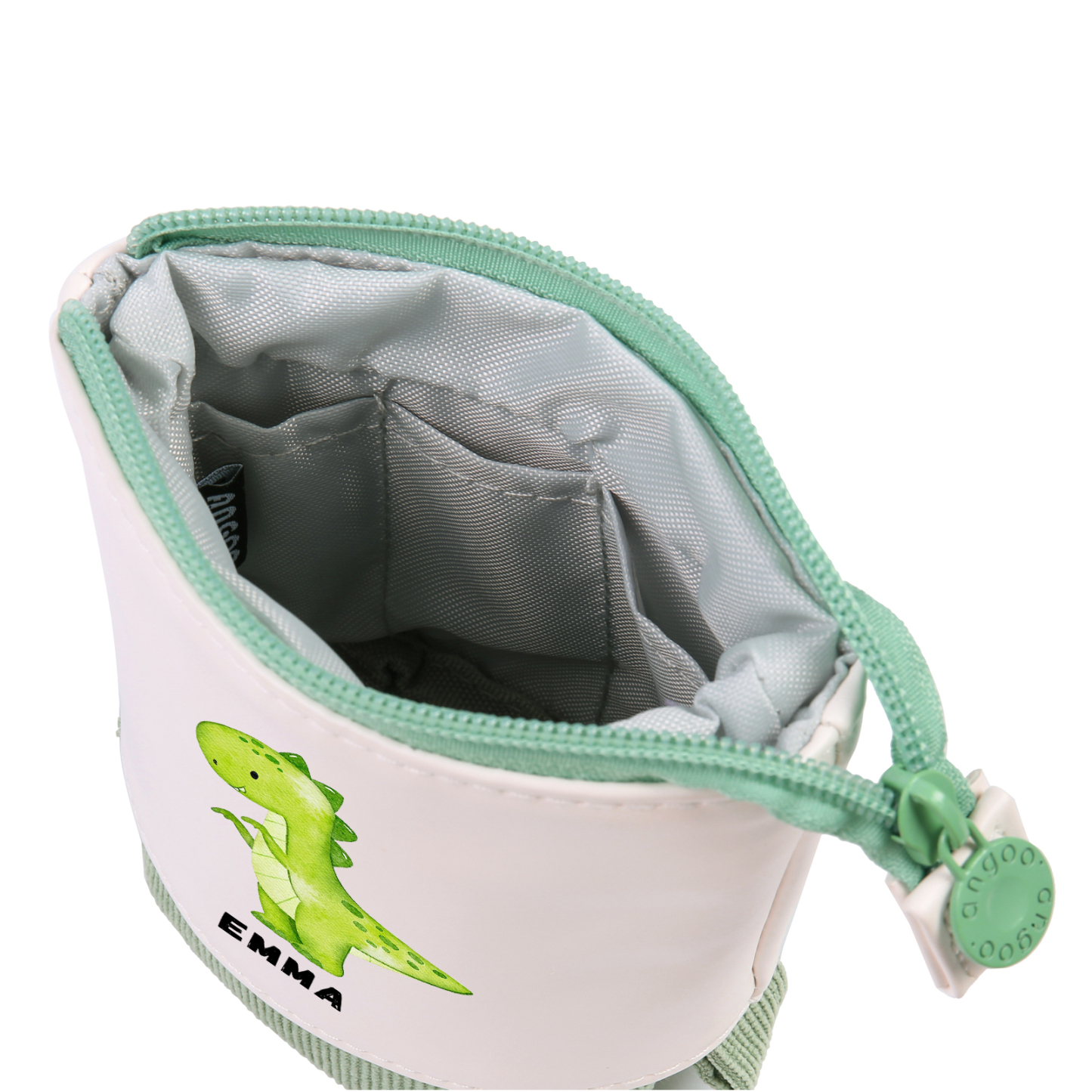 Schulanfang Geschenkset -Personalisierter Name & Datum Emaille Tasse & Dino Stifteetui Stifttasche & Dino Armbänder Set - Geschenk für Schulkind mit Geschenk Box