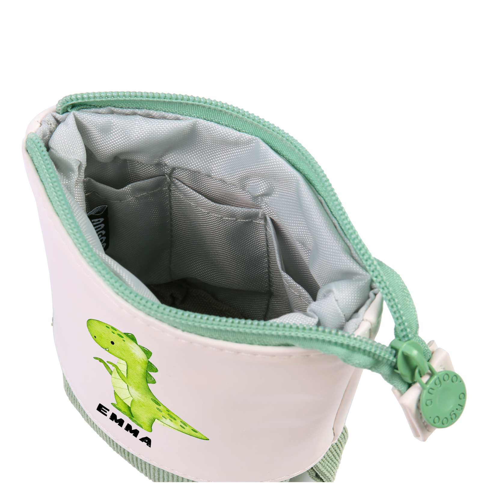 Schulanfang Geschenkset -Personalisierter Name & Datum Emaille Tasse & Dino Stifteetui Stifttasche & Dino Armbänder Set - Geschenk für Schulkind mit Geschenk Box