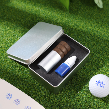 Personalisierter Golfball-Stempel aus Walnussholz Individueller Logostempel
