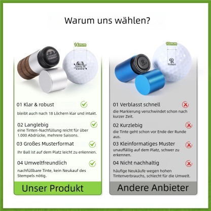 Personalisierter Golfball-Stempel aus Walnussholz Individueller Logostempel