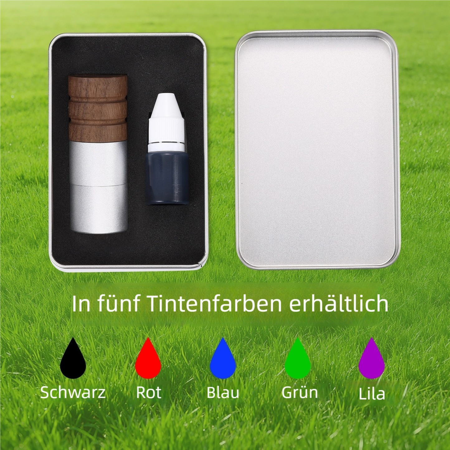 Personalisierter Golfball-Stempel aus Walnussholz Individueller Logostempel