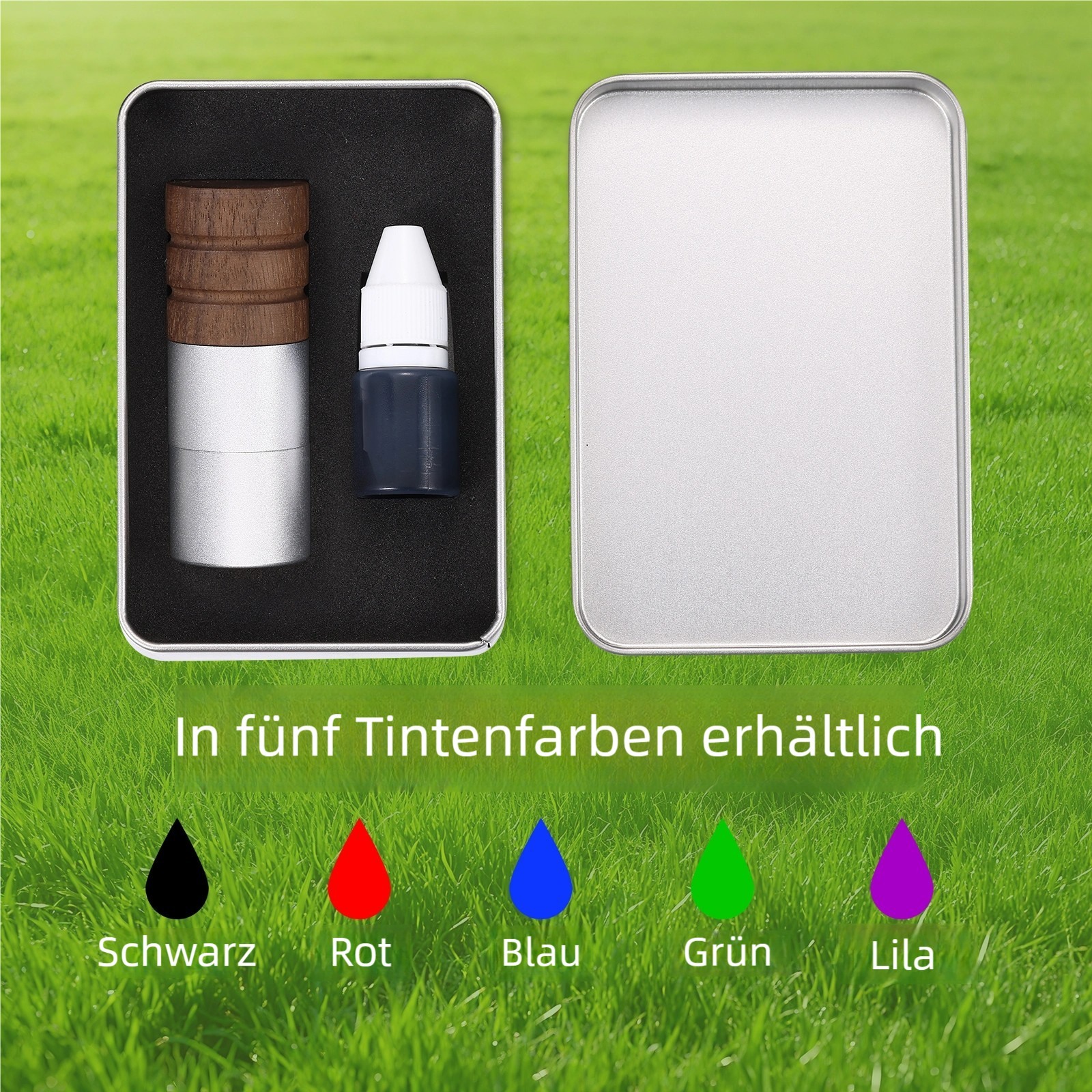 Personalisierter Golfball-Stempel aus Walnussholz Individueller Logostempel