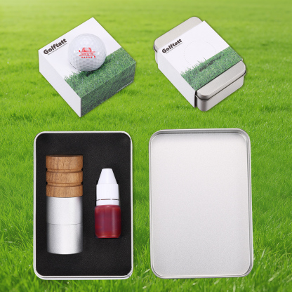 Personalisierter Golfball-Stempel aus Walnussholz Individueller Logostempel