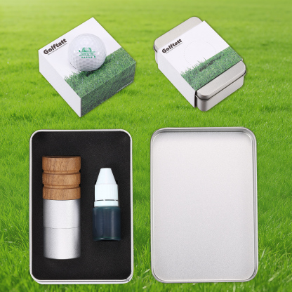 Personalisierter Golfball-Stempel aus Walnussholz Individueller Logostempel