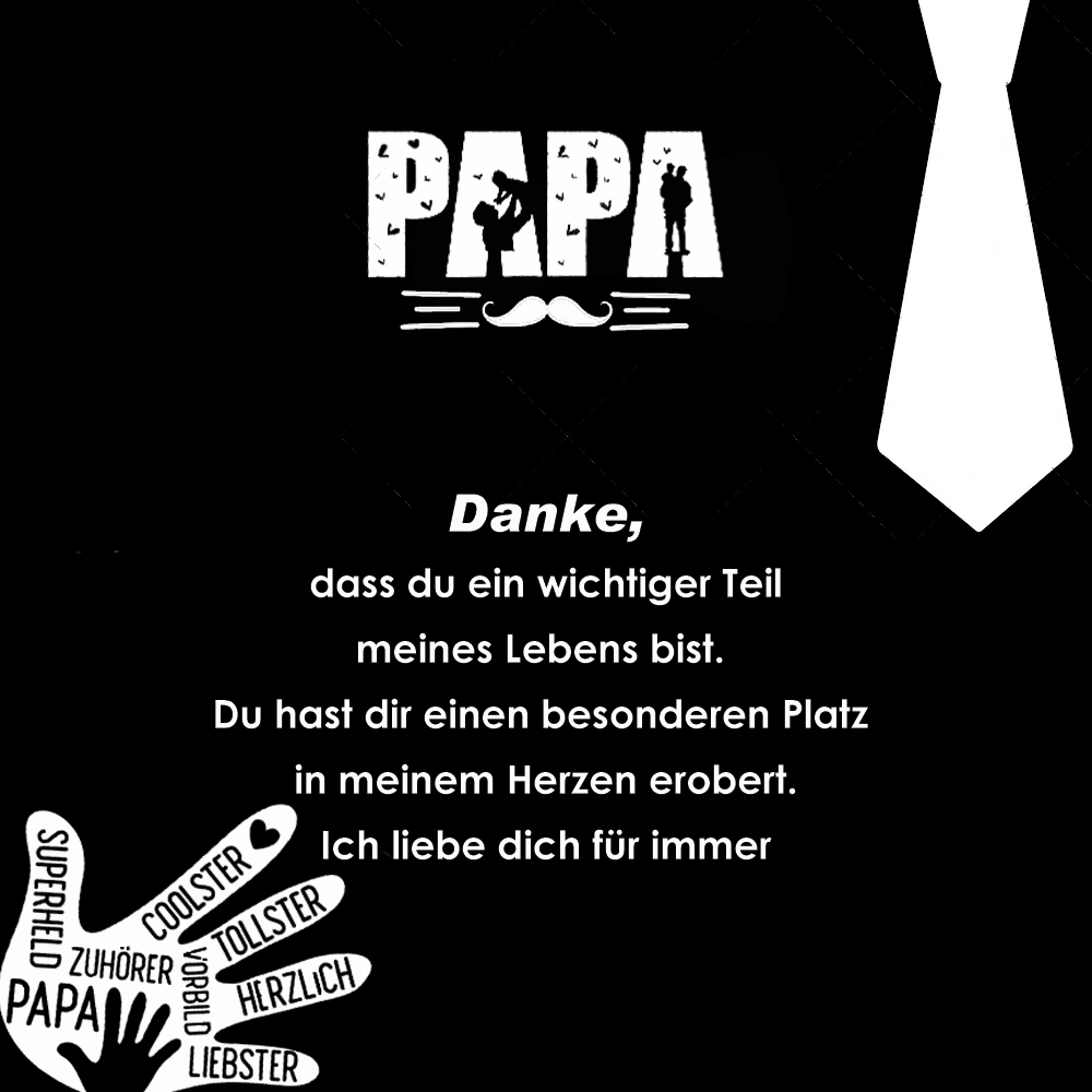 Eine liebevolle und berührende Karte für Papa/Vater - Danke, dass du ein wichtiger Teil meines Lebens bist