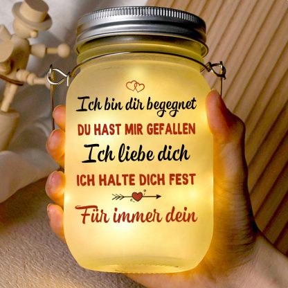 Personalised Couple Solar Mason Jar
