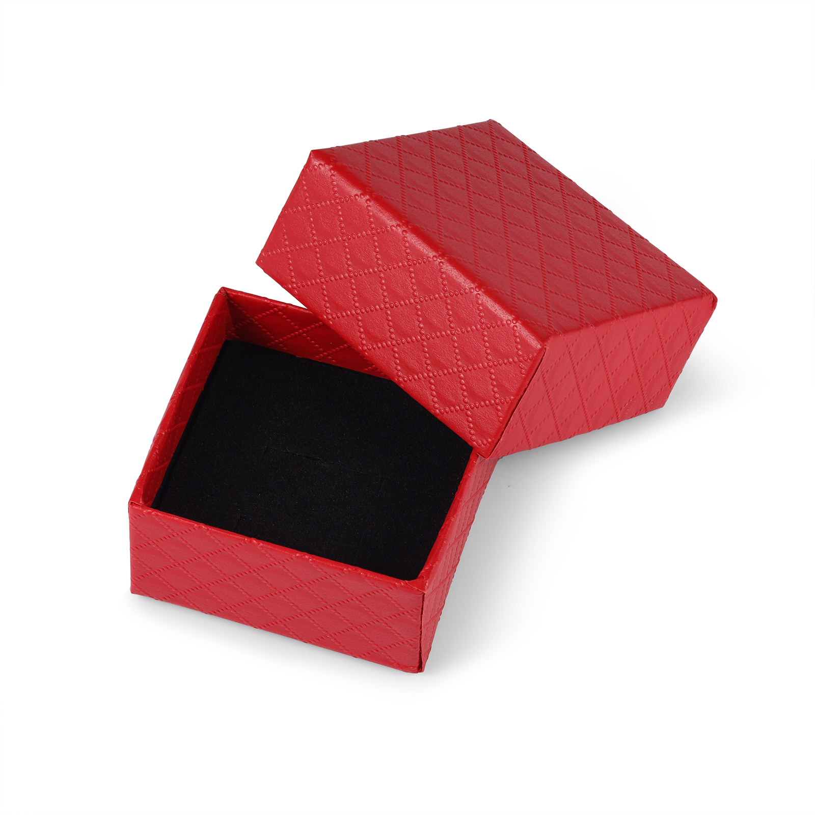 Personalisierter 4 Texte Partnerring Offener Ring für Paare-in Rot Geschenkbox geliefert