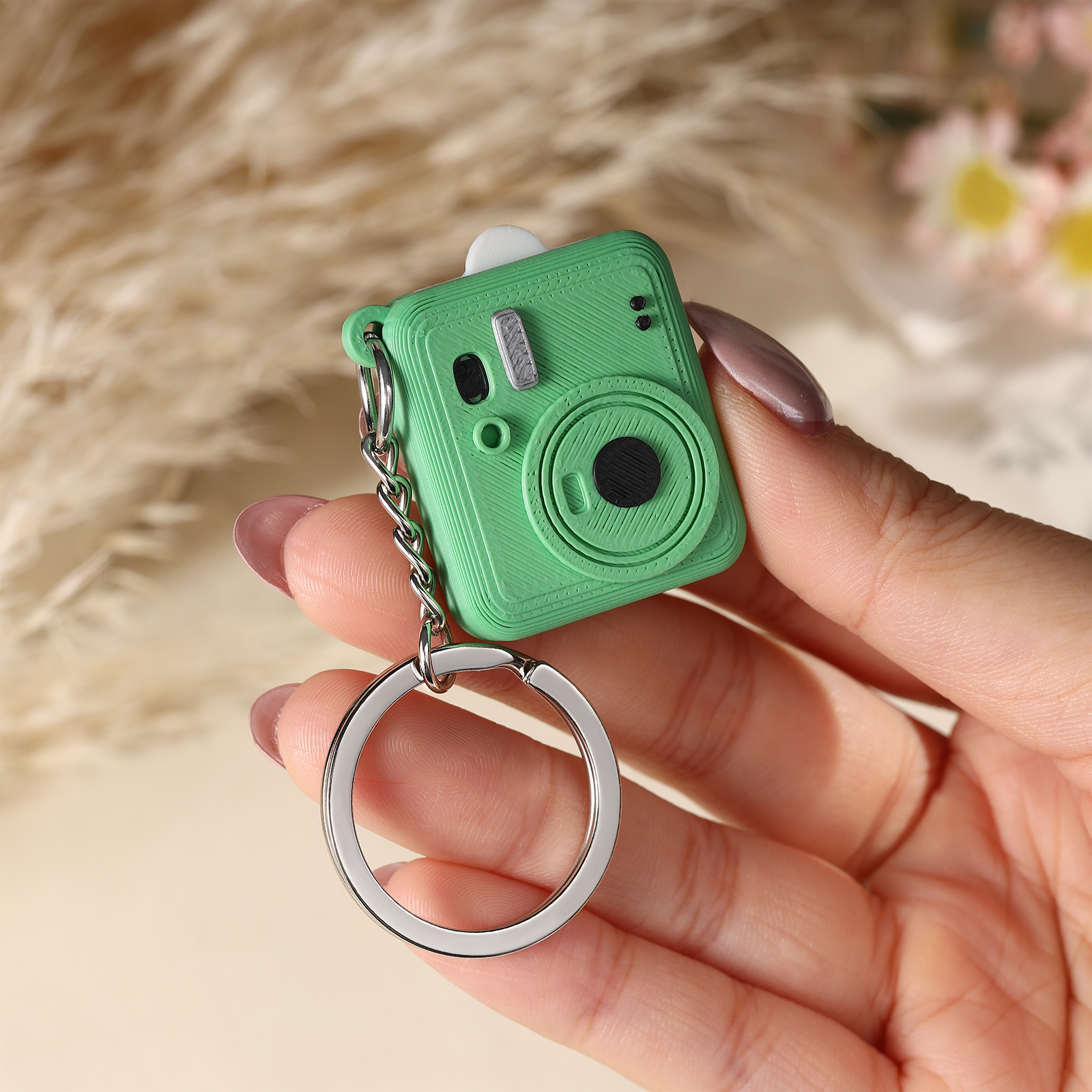 Personalisierter Mini-Kamera-Schlüsselanhänger mit herausziehbarem Foto