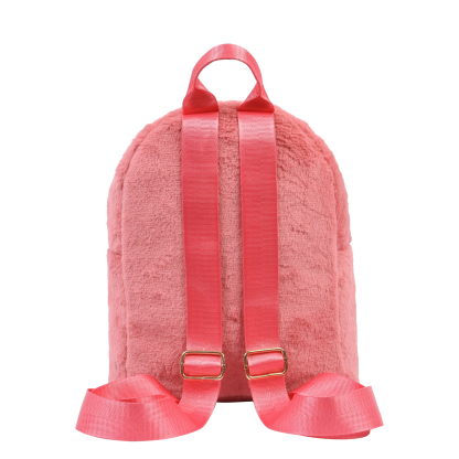 Personalisierter Name Plüsch-Stickerei Rucksack - Schultasche mit Kaninchen und Schweif-Motiv für Kinder