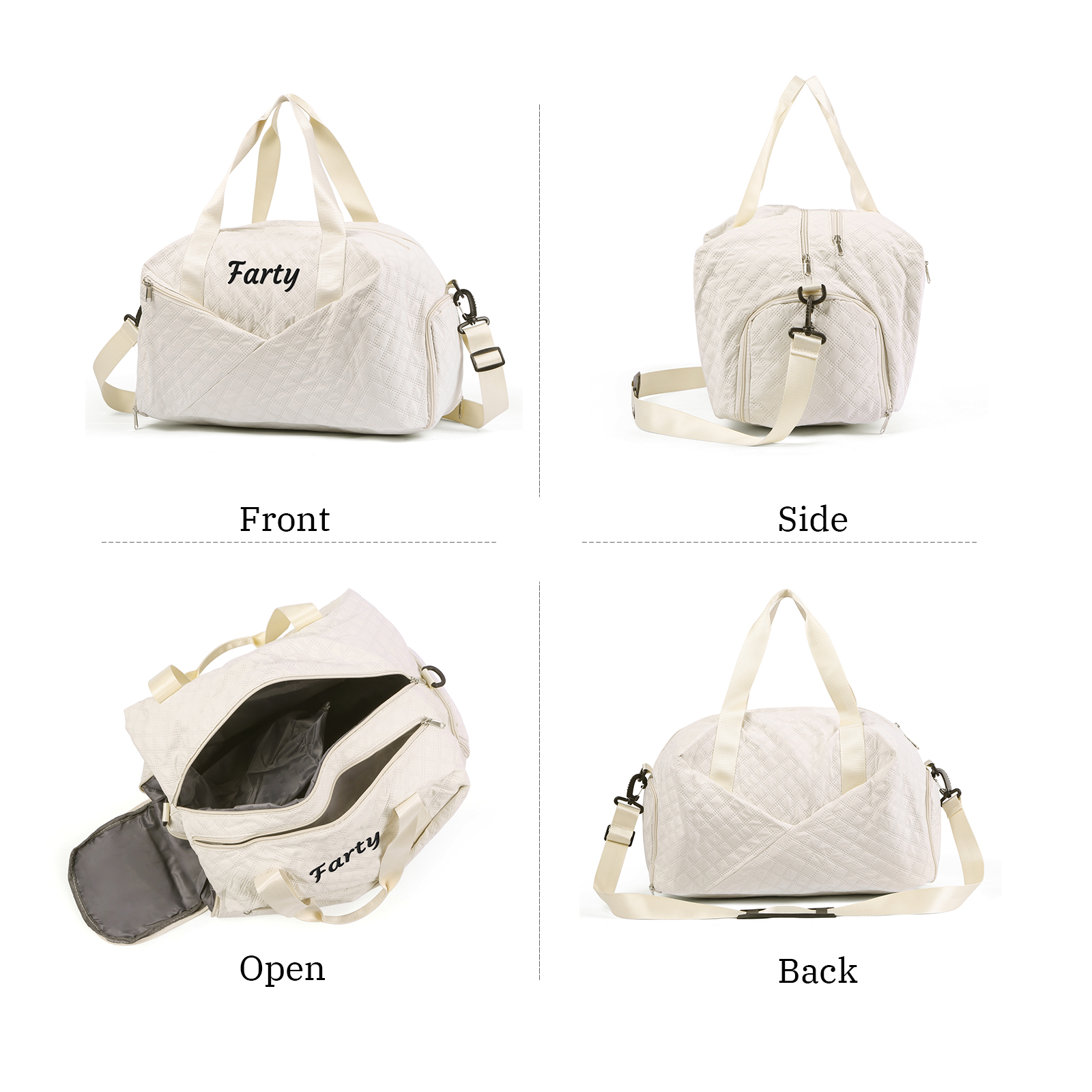 Personalisierter 1 Name Oxford-Stoff Reisetasche/Gymtasche in 3 Farben