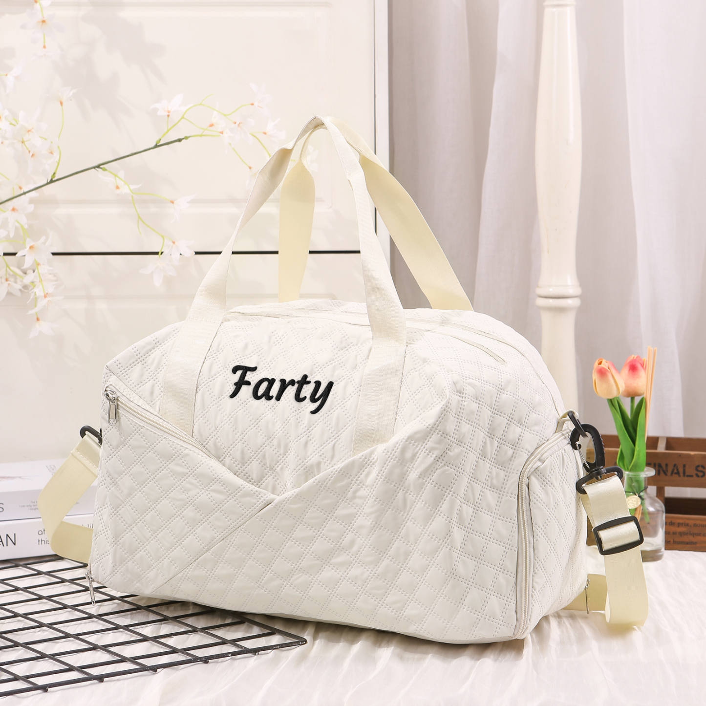Personalisierter 1 Name Oxford-Stoff Reisetasche/Gymtasche in 3 Farben
