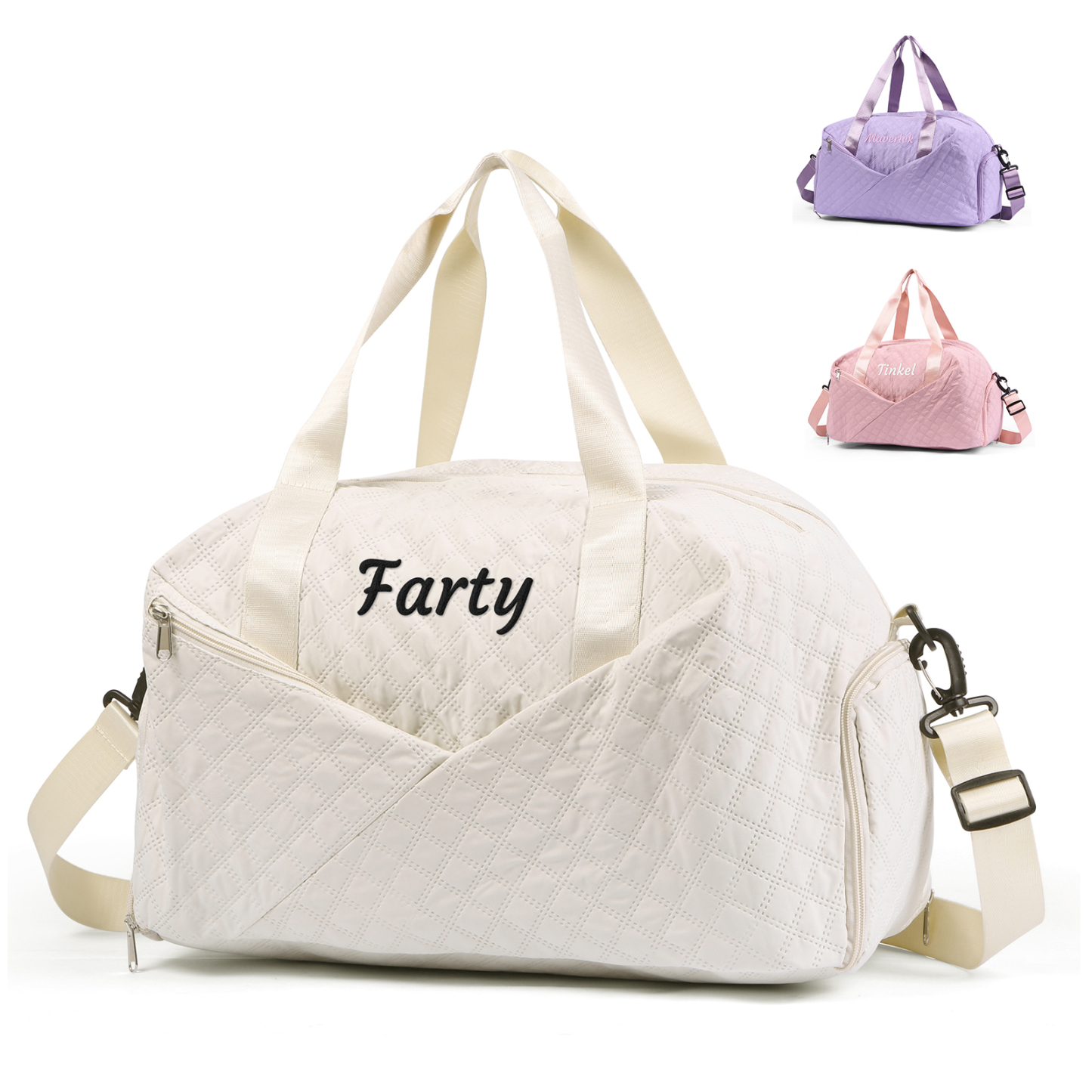 Personalisierter 1 Name Oxford-Stoff Reisetasche/Gymtasche in 3 Farben