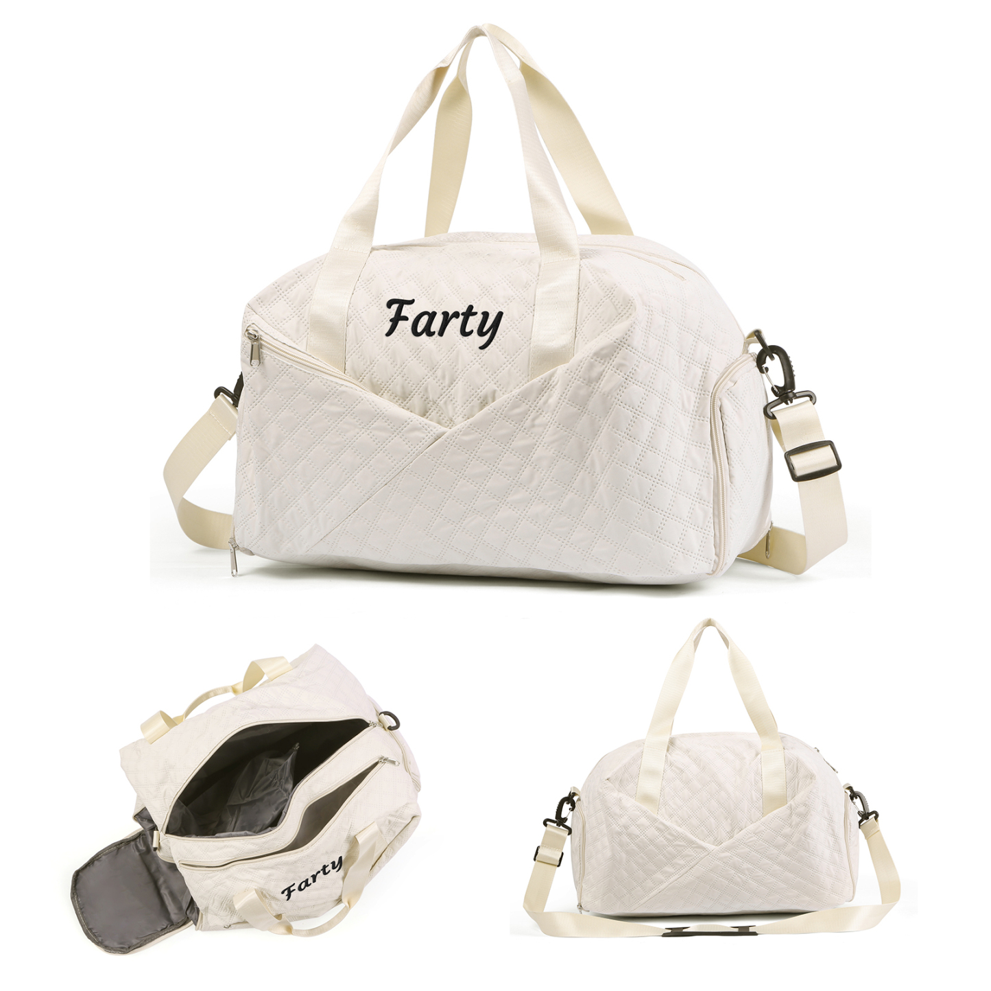 Personalisierter 1 Name Oxford-Stoff Reisetasche/Gymtasche in 3 Farben