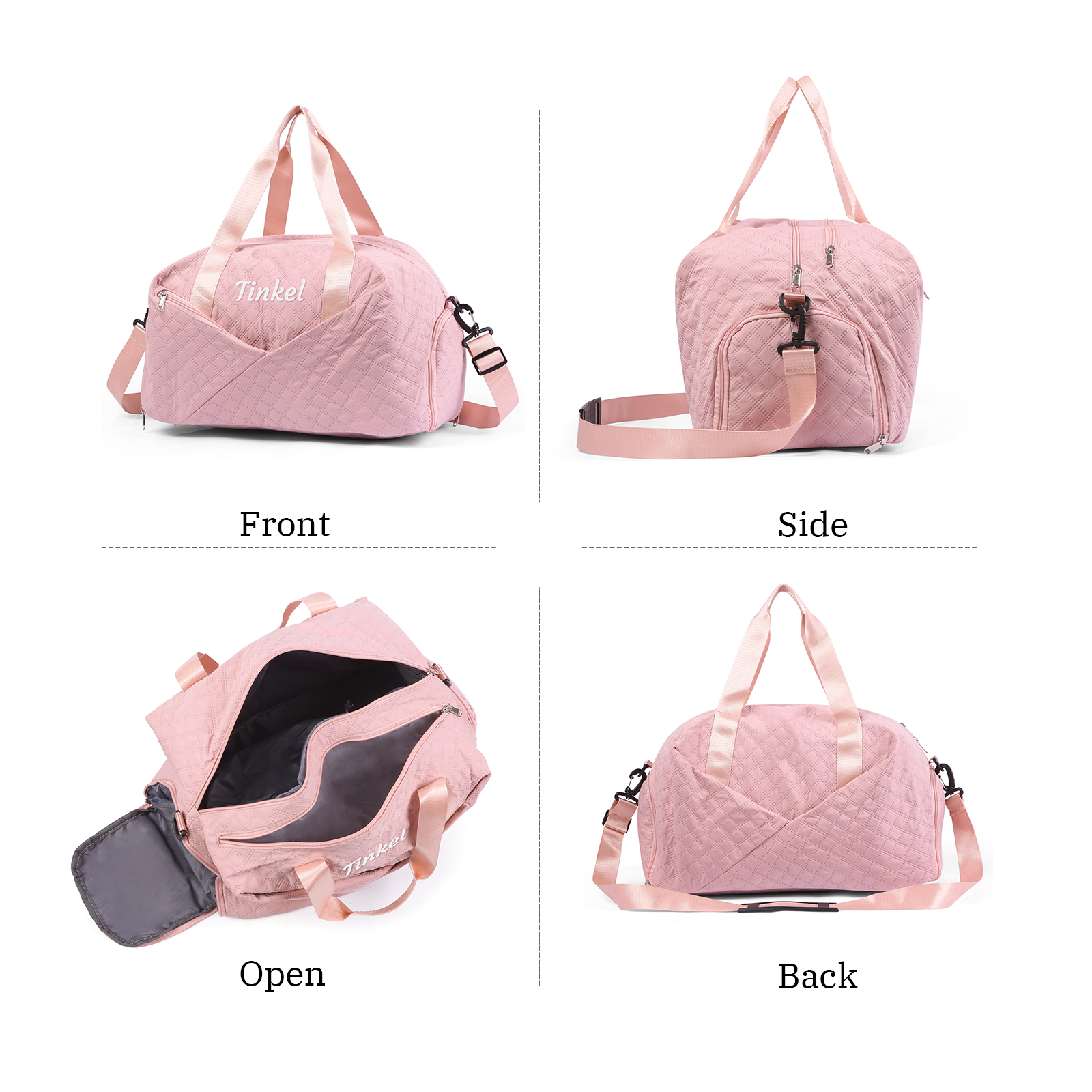 Personalisierter 1 Name Oxford-Stoff Reisetasche/Gymtasche in 3 Farben