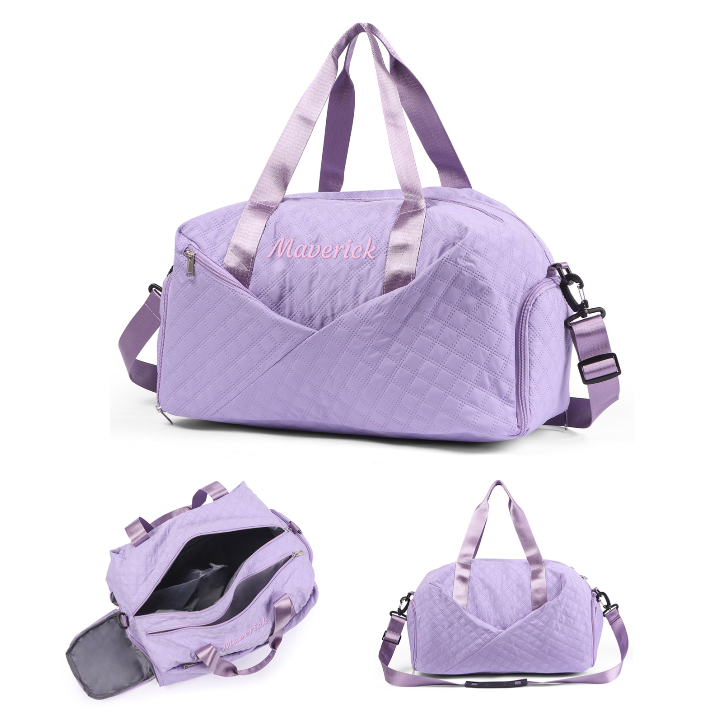 Personalisierter 1 Name Oxford-Stoff Reisetasche/Gymtasche in 3 Farben